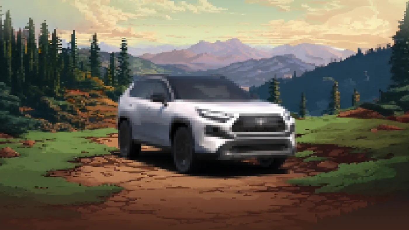 pixilated vehicle